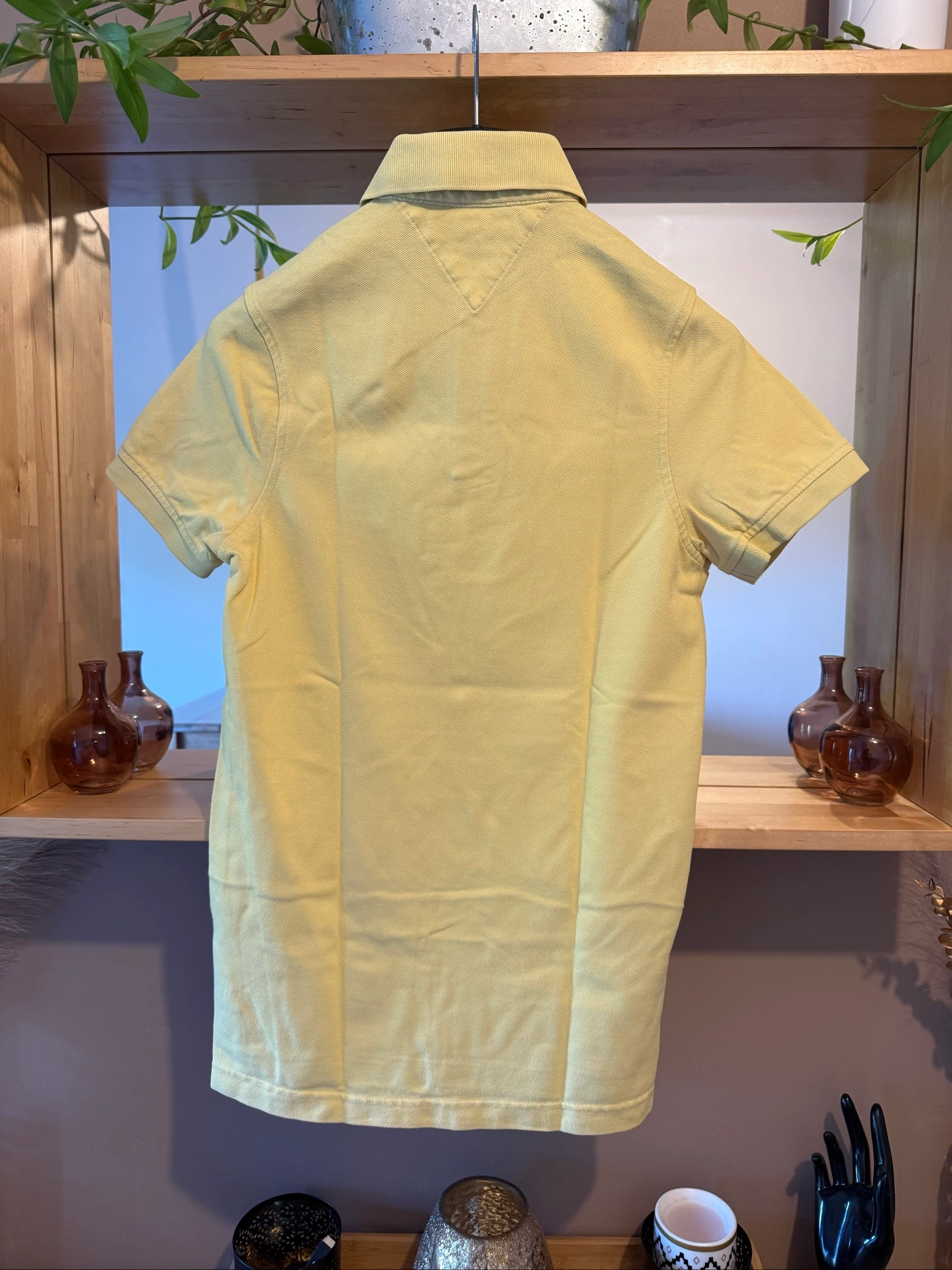 Light yellow Tommy Hilfiger men's XS Slim Fit polo 100% cotton – TBE – photo 2